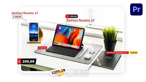 价格标签和标注45个脚注标题元素-PR模板