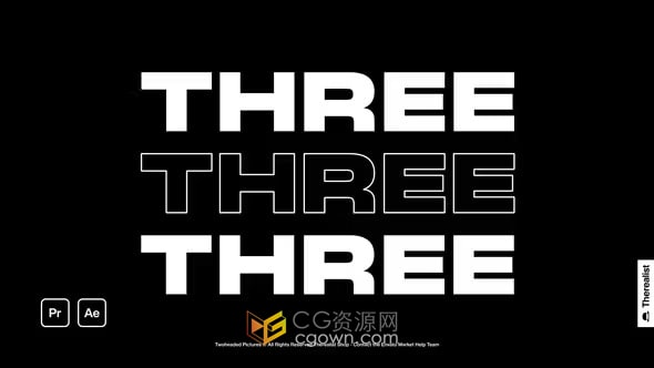 PR模板-社交媒体广告和视频文本排版标题字幕动画效果