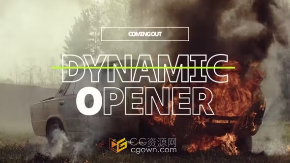 动感图文介绍宣传片头时尚开场白视频-AE与PR模板