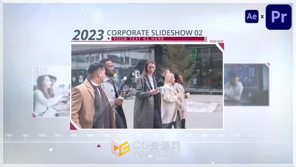 公司时间表幻灯片企业发展史品牌宣传片制作AE与PR模板
