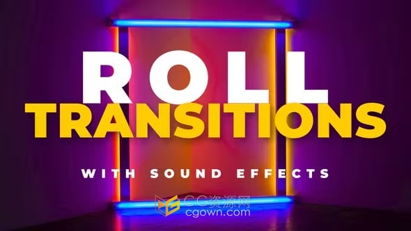 8种风格48种动态效果滚动过渡Roll Transitions Pack-PR模板