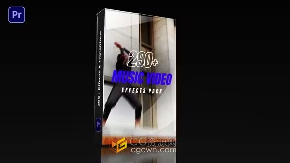 290多个叠加效果短片和过渡元素制作音乐视频-PR模板