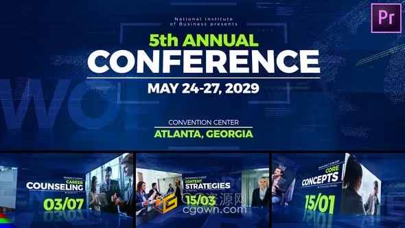 PR模板-政治商业主题社交媒体营销活动推介会企业宣传视频