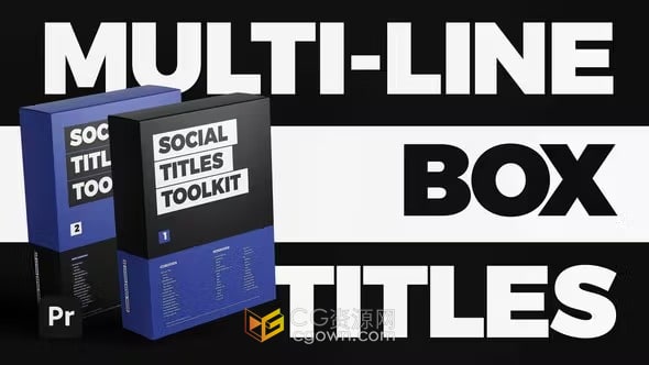 Social Titles Toolkit PR模板35组社交媒体视频文字标题动画