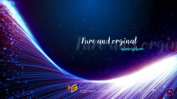 PR模板-非常炫美的粒子动画背景和创意标题