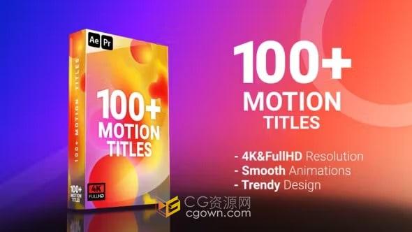 100+运动标题视频字幕标注文本动画免费下载AE与PR模板