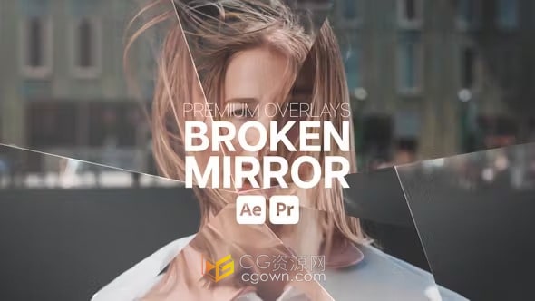 32种破碎镜子反射画面叠加效果-AE&PR模板下载
