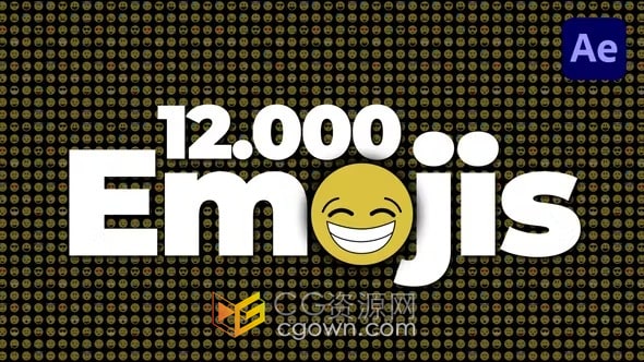 12000个符号表情包动画Emojis Creator Pack AE模板