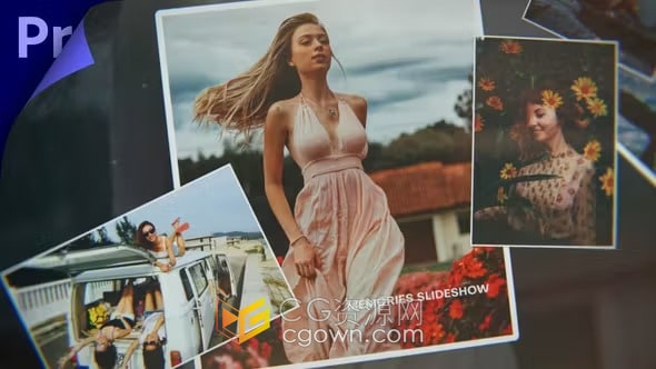PR视频相册模板照片展示动画幻灯片效果制作