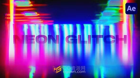 15个霓虹灯故障过渡-AE与PR转场模板