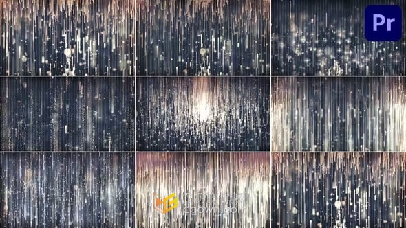 9个灯光闪烁颁奖动画背景元素-PR模板