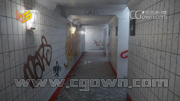 Cinema 4D使用VrayForC4D渲染器制作火车站真实场景合成教程 建模 灯光材质 渲染 展UV