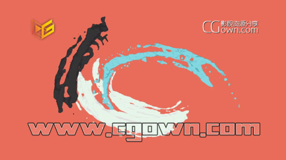 C4D教程 创建CEL动画风格笔触或飞溅水墨的2D动画效果