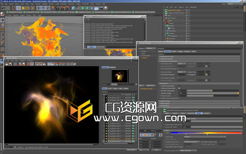 C4D插件 粒子特效渲染器 Thinkbox Krakatoa v2.3.2.57369 Cinema4D R15-R16 (Win&Mac)
