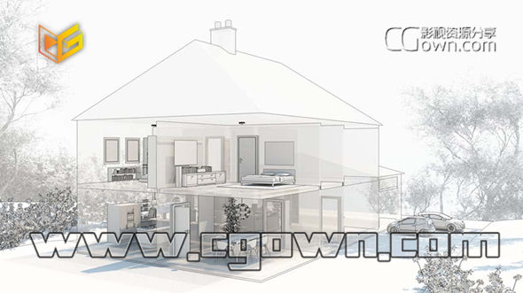 C4D教程 使用Vray渲染制作高度逼真现实室外建筑 房产楼房宣传效果图