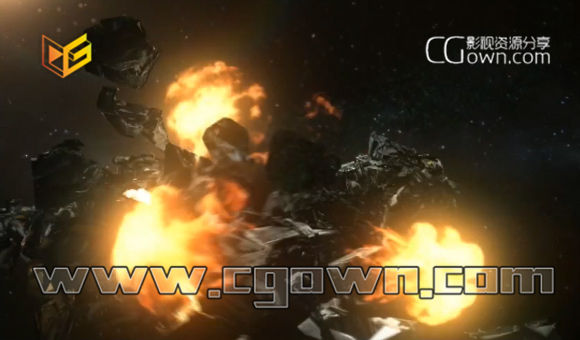 C4D、Maya与RealFlow教程 一起制作飞船爆炸场面特效合成教程 带工程文件