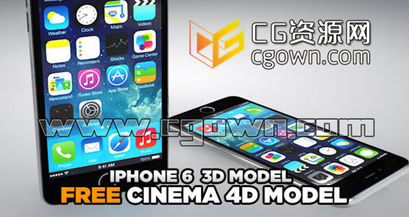 C4D模型 iPhone6的3D模型 带材质贴图 免费下载 Cinema 4D模型