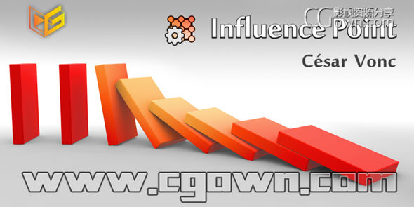 C4D插件 根据点区域运动影响属性脚本 CodeVonc Influence Point v1.25