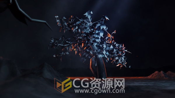 Cinema4D教程 树木生长动画合成效果 带C4D与AE原工程文件