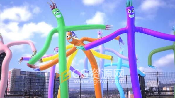 灰猩猩C4D教程 制作商场开业活动制作充气篷公仔动画效果 免费下载