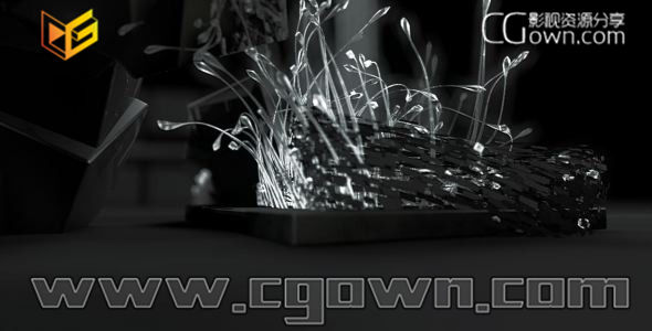 C4D工程与AE模板 电视品牌ID标志片头动画 免费下载