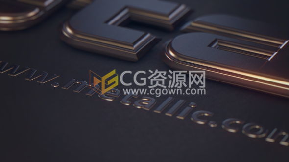 C4D工程3D金属光泽文字标题动画片头效果 AE模板