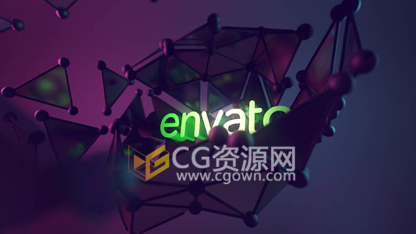 C4D工程AE模板制作三维点线图形动力学动画LOGO片头