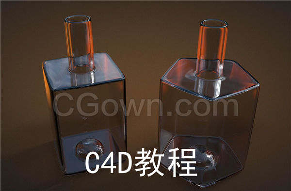 C4D建模教程程序化预设酒瓶制作学习Cinema 4D教程下载