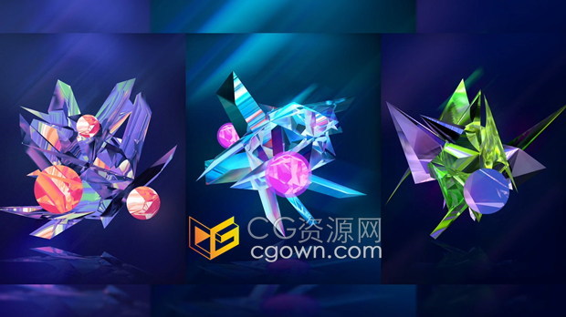 C4D教程-Cinema 4D与Photoshop中创建抽象折射面图形海报广告