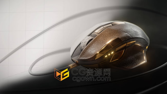 C4D教程-商业产品级3D鼠标构建模型材质与渲染学习