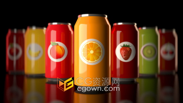 C4D创建汽水罐建模与渲染视频教程