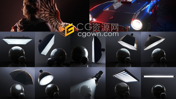 Arnold Light Suite C4D v2.0阿诺德渲染器专业照明灯光HDRI渲染场景C4D预设