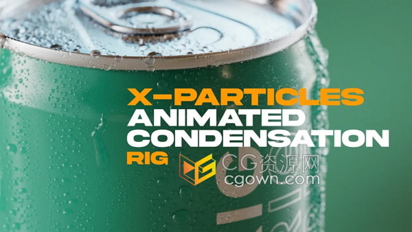 C4D预设模型表面水滴凝结动画X-Particles工程文件
