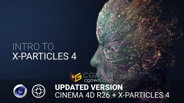 X-Particles 4版学习教程制作抽象人像粒子模型-C4D教程