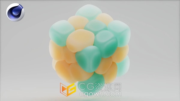 新C4D教程学习柔体动力学用形状填充立方体动画