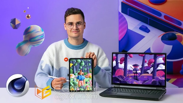 使用Cinema 4D创建栩栩如生3D插图的技术学习-C4D教程