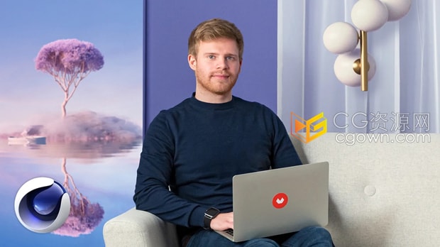 Cinema 4D创建3D插图超现实空间场景-C4D视频教程