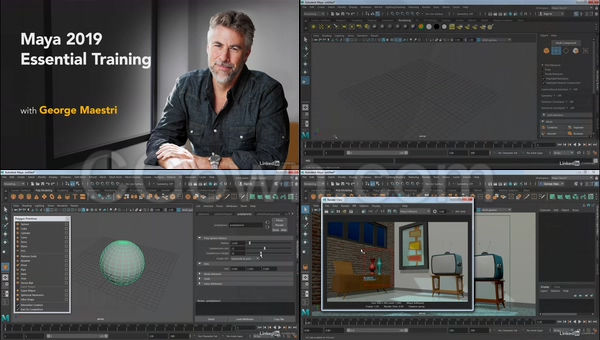 Maya 2019新版本快速入门基础教程新功能了解 Essential Training