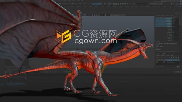 Maya视频教程四足生物动物行走循环动画设置