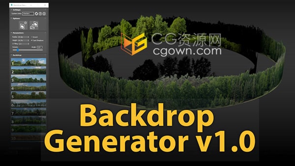 Backdrop Generator v1.0 3ds Max 生成真实环境贴图2D背景
