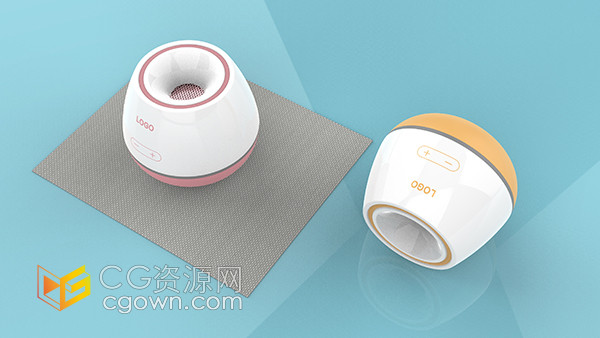 小清新桌面香薰机C4D三维产品模型