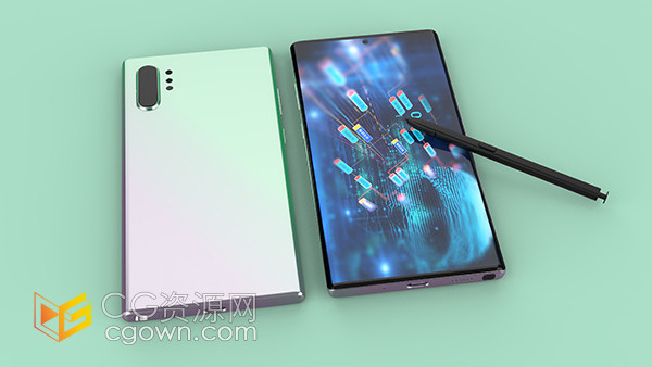 三星盖乐世10手机现代智能产品C4D模型