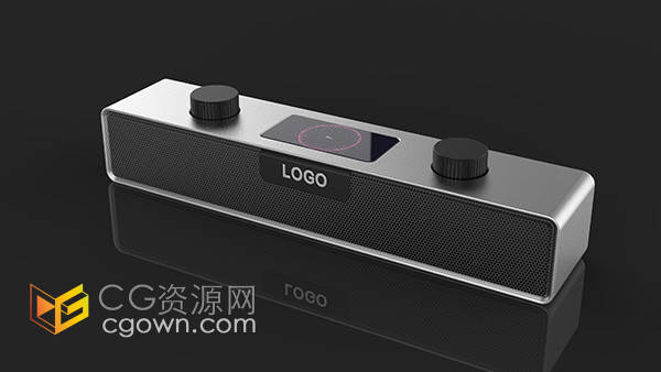 现代科技简洁无线音箱C4D三维立体模型