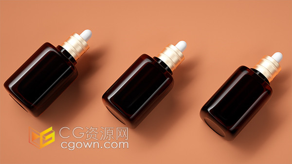 C4D美妆彩妆化妆品玻璃瓶子产品模型