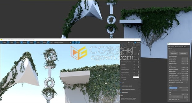 Gtools Ivy Generator 0.77 3ds Max插件常春藤藤蔓生长动画
