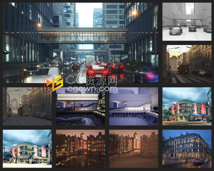 Archexteriors vol.37城市夜景三维场景3D模型