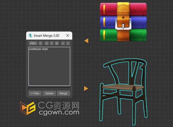 3ds Max插件Smart Merge v2.10导入多个模型智能合并