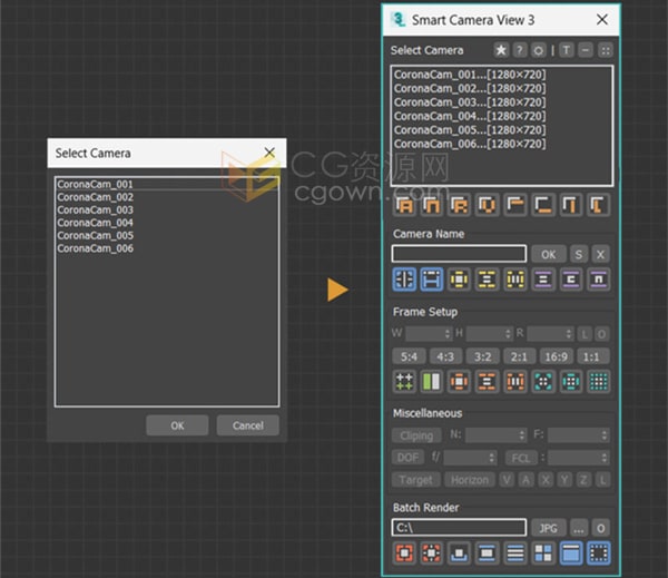 3ds Max插件Smart Camera View v3.85智能摄像机视角视图