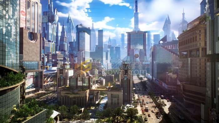 新纪元纽约时代广场建筑书馆研究所办公楼博物馆摩天大楼住宅酒店Blender模型