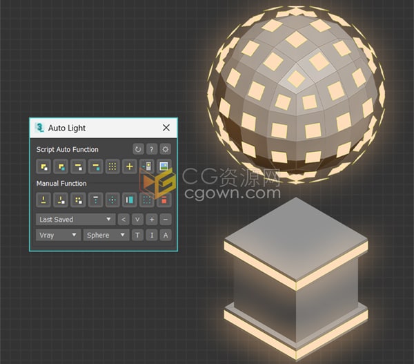 Auto Light v1.74 3ds Max插件场景中自动添加灯光工具